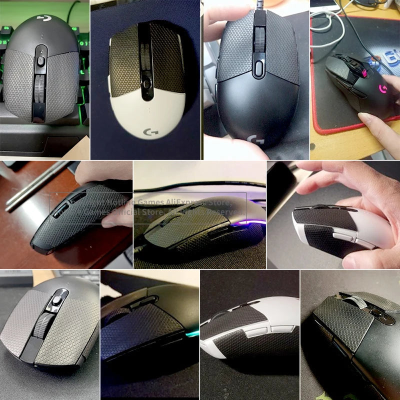 Противохлъзгаща лента за мишка Hotline Games за Logitech G305 G203 G102 G304, устойчиви на пот подложки и странични противохлъзгащи стикери за мишка