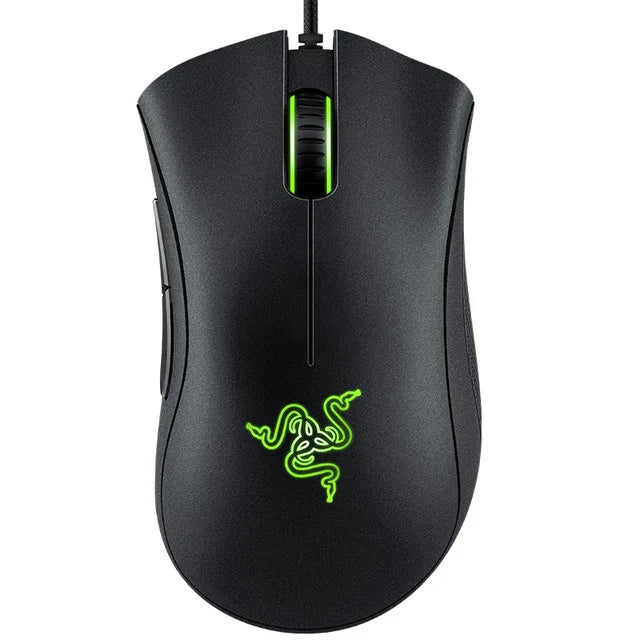Original Razer DeathAdder Essential trådbunden gamingmus 6400DPI optisk sensor 5 oberoende knappar för bärbar dator och gaming-PC