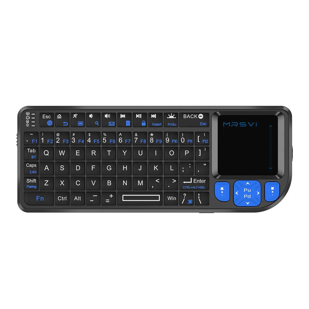 MRSVI Mini Bluetooth Keyboard A8 PLUS,Backlit 2.4GHz Wireless Keyboard with Touchpad for Android TV Box,Mac,Laptop,Windows