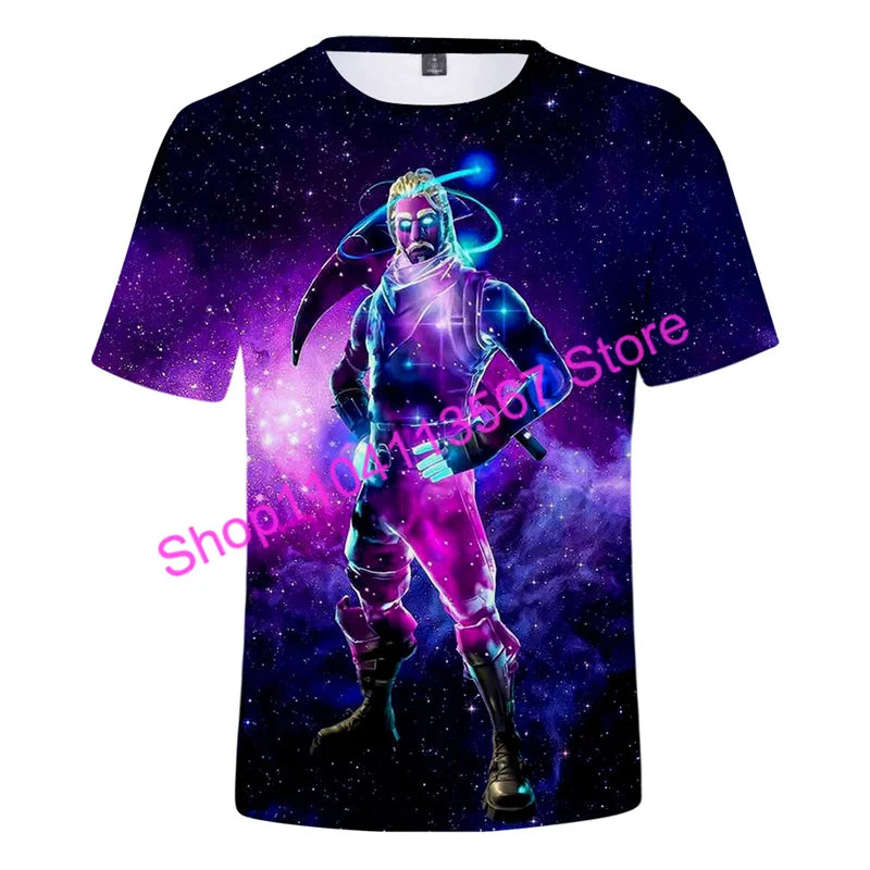 Christmas 3D T-shirt Zero Triggerfish F-Fortnited T Shirt Competitive Game Streetwear Kids Boys and Girls Harajuku Teen Tees