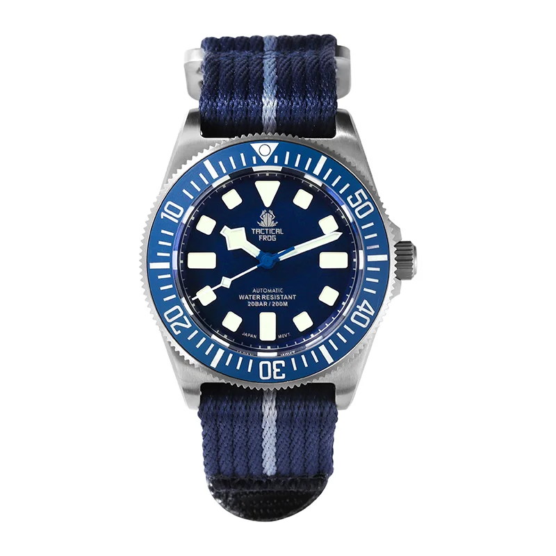 Tactical Frog FXD V4 Mechanische Uhr NH35 Automatikwerk Titan-Herrenuhr 200m wasserdicht Saphirglas Leuchtzeiger 42mm Uhr
