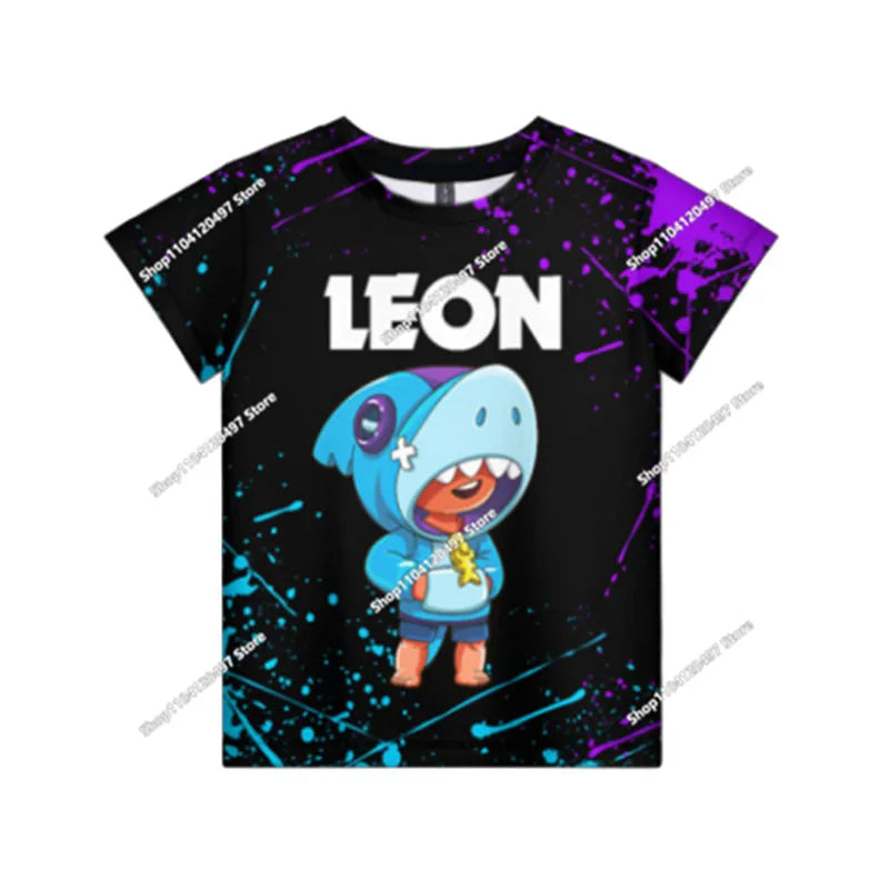 Newest 2026 Brawl Stars 3D Print Tops Cartoon Children Short Sleeve T-shirt Summer Popluar Men Funny Tees