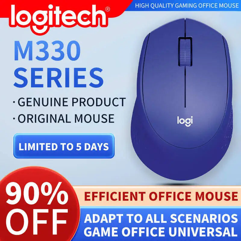 Logitech M330 Professionelle Büromaus, kompakt, leise, leicht zu transportieren, angenehm in der Handhabung und speziell entwickelt1
