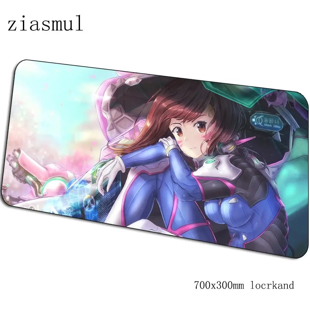 D.Va mouse pad gamer 70x30cm XL gaming mousepad PC notebook desk mat cute mouse pad games Christmas gifts gamer mats gamepad
