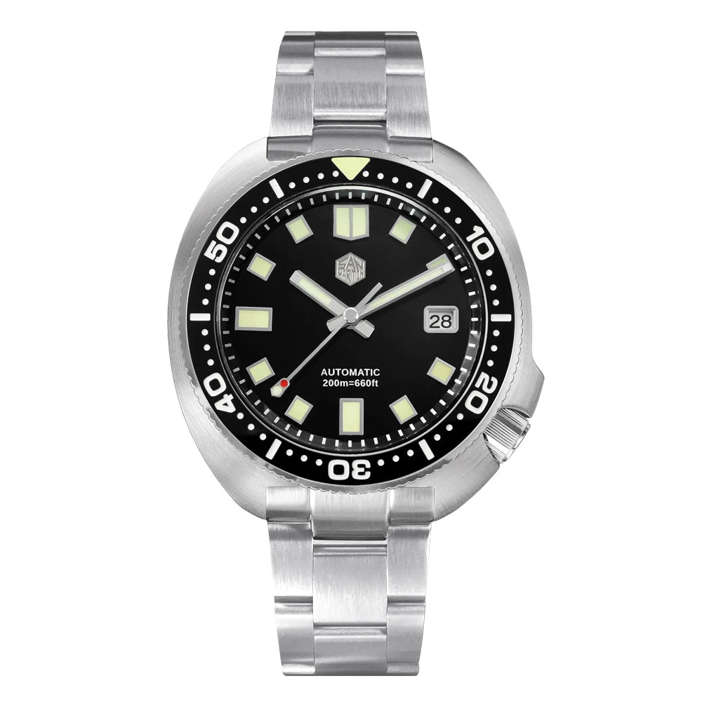 San Martin Turtle Men's Diver Watch 44mm NH35 Automatic Mechanical Wristwatch Sapphire Waterproof 200m Luminous Watches SN0047
