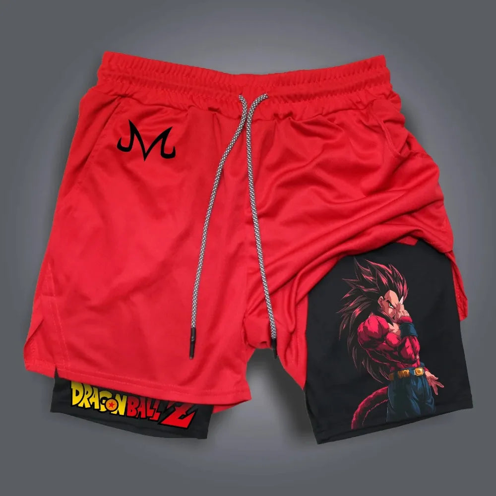 Dragon Ball Goku Unisex Harajuku Anime Printed 2026 Summer New Product Loose Sports Breathable Quick Drying Double Layer Shorts