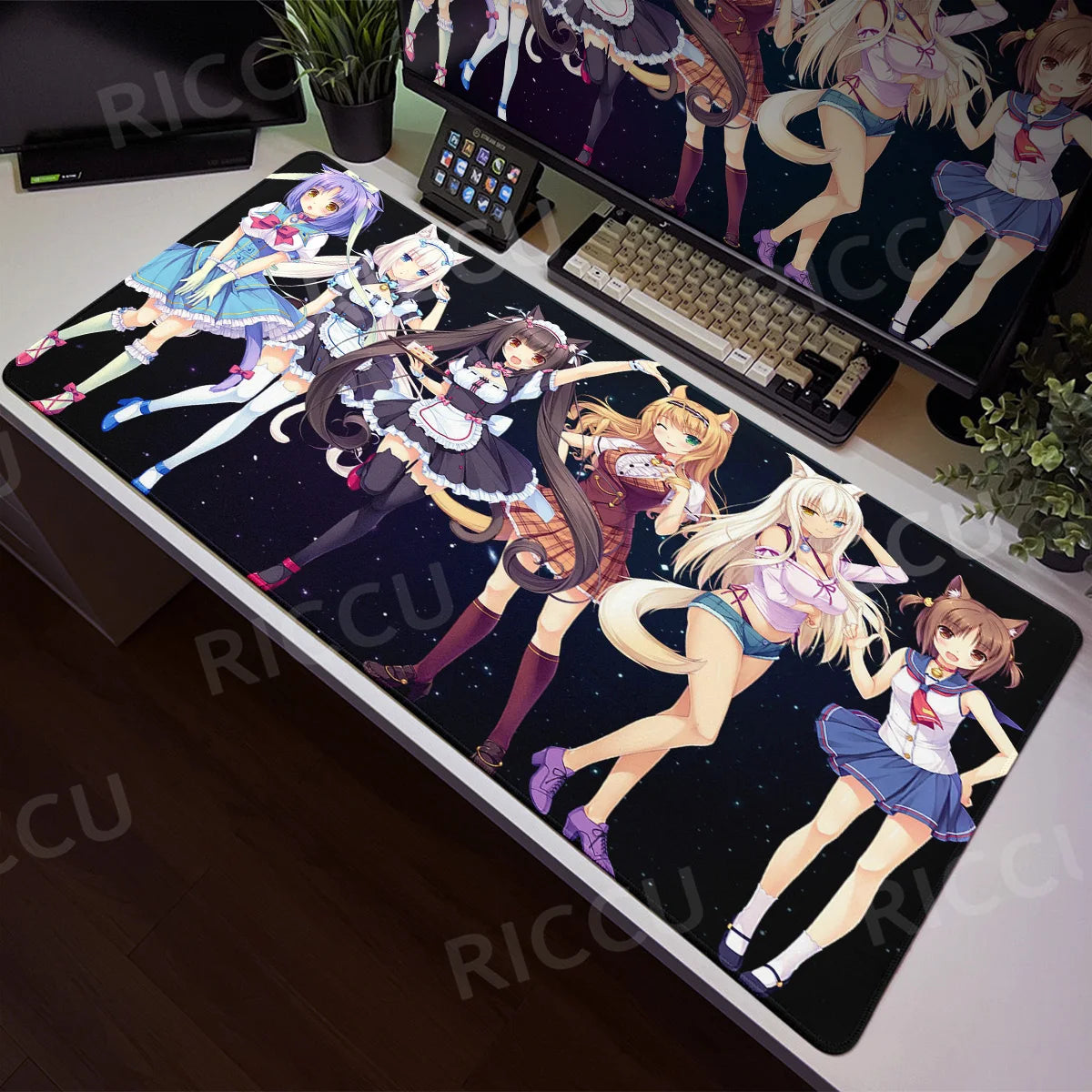 Nekopara XXL Home HD Computer Computer Desk Mouse Anime Large Mouse Pad Office Laptop Computer Desktop mat Game Accessories Tech