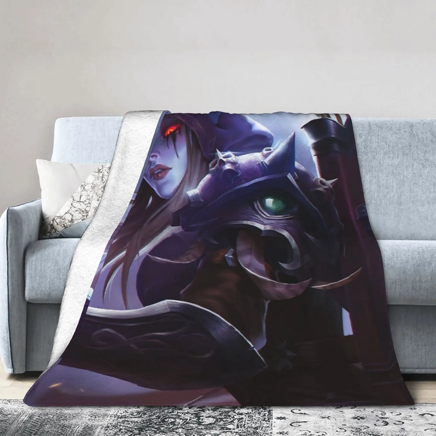 Warm BlanketStudents Travel World of Warcraft Sylvanas Windrunner Throw Blanket Flannel Bedspread For Home Decor Bed Cover