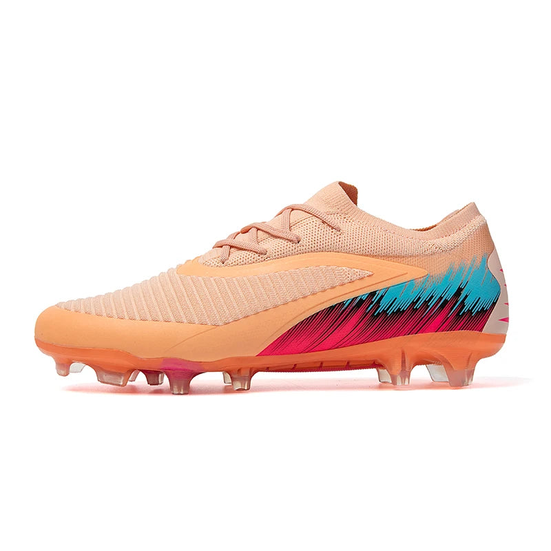 New Men's Football Boots Shoes Match Training Soccer Shoes Non-Slip Cleats Long Spikes FG Ultralight Outdoor Sneakers Drop Shipping