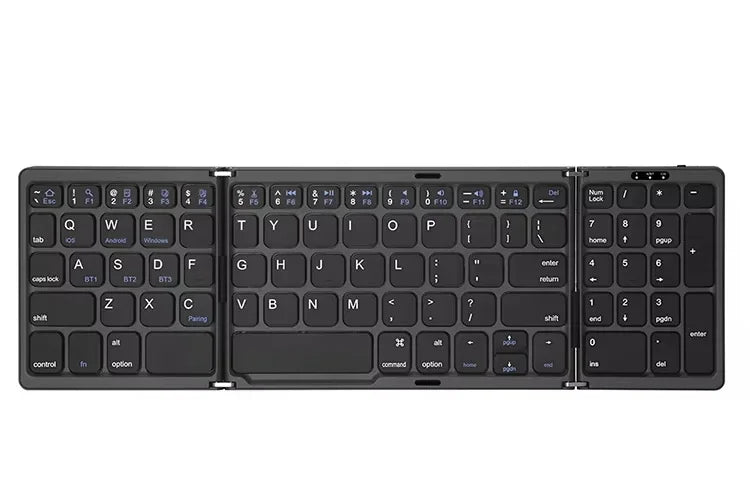 Foldable Wireless Bluetooth Keyboard Rechargeable Folding Keyboard For IPAD Mobile Tablet Notebook Office Mini Wireless keyboard