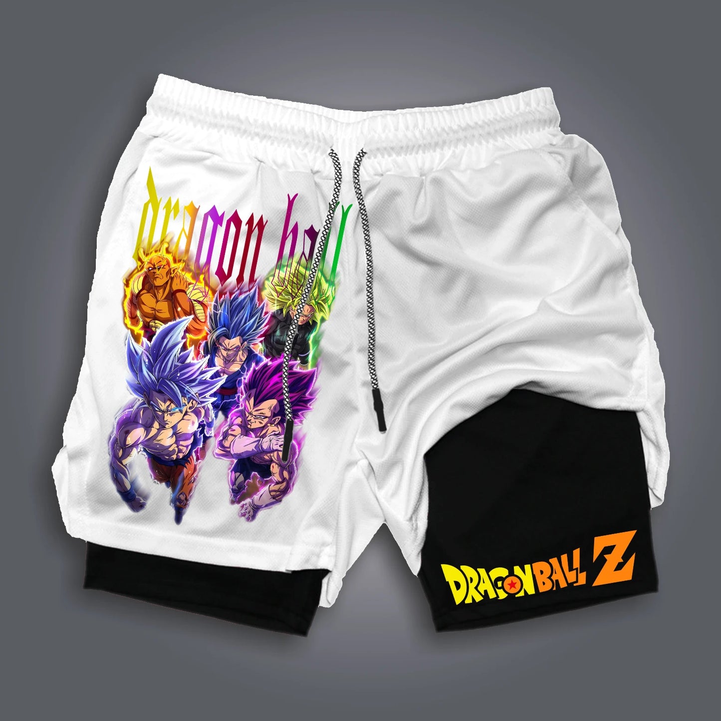 2026 New Summer Dragon Ball Z Majin Buu Kid Buu Print Shorts Men's Breathable Double Layer Gym Workout Shorts Casual Quick Dry