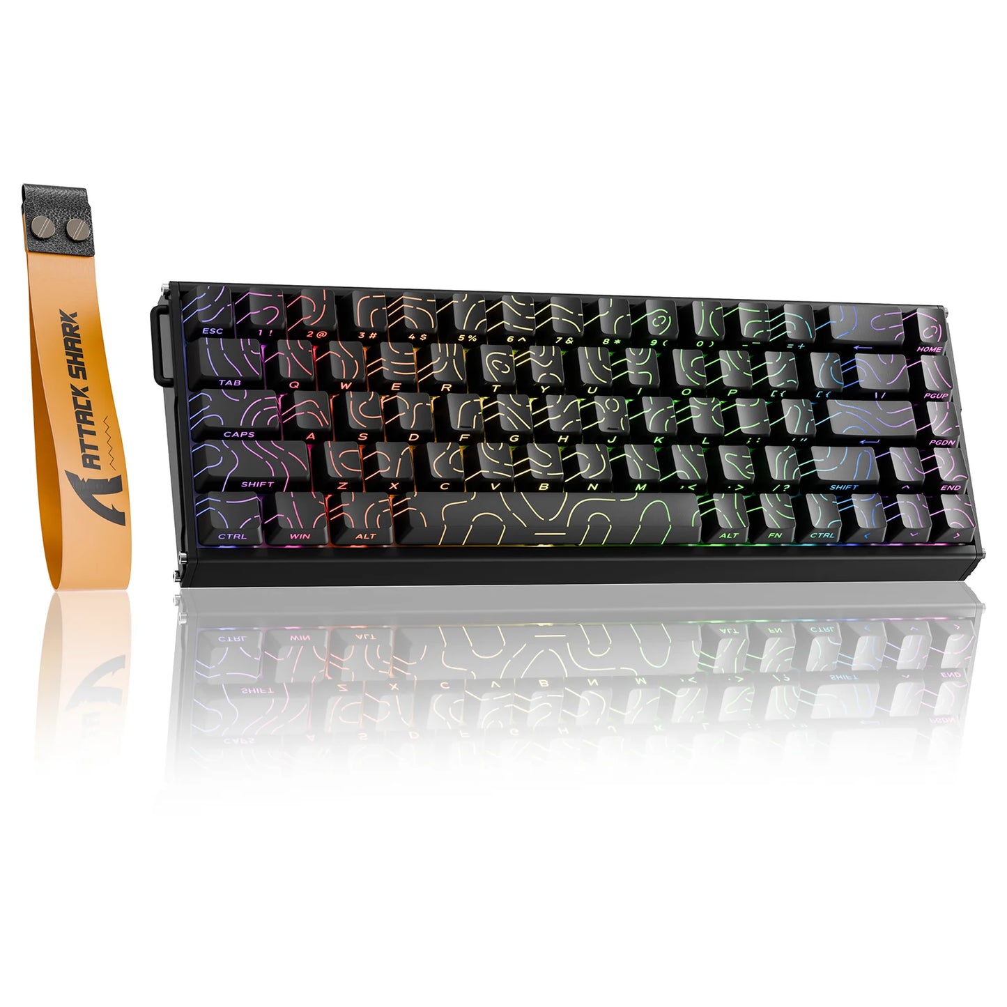 Teclado de aluminio ATTACK SHARK X68MAX HE Rapid Trigger con interruptores magnéticos 60% con cable, teclado magnético 8KHz con precisión RT de 0.005mm