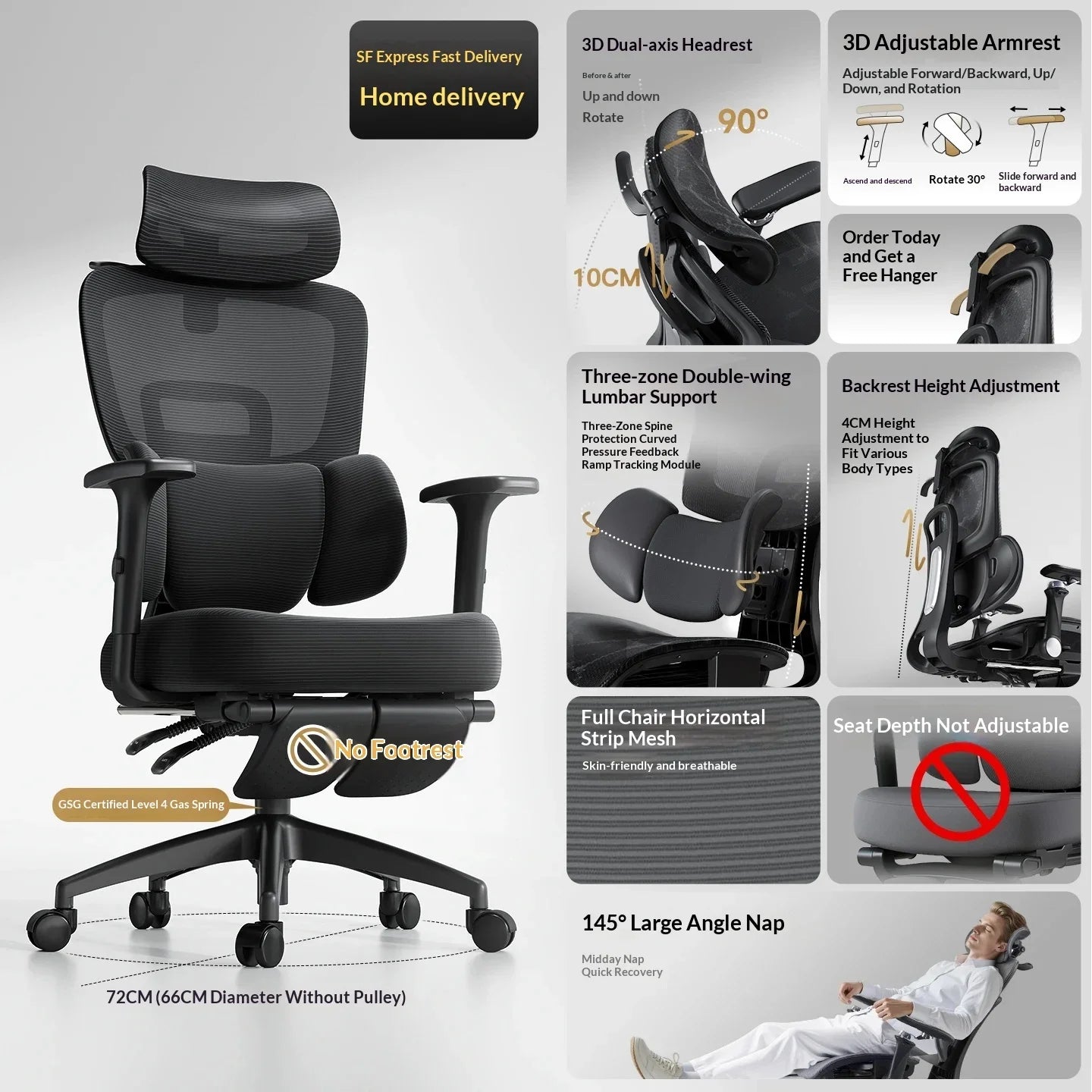 Modern Gaming Chair Racing Style Ergonomic Computer Chair Headrest Footrest Office Chair Gaming Chair Furniture