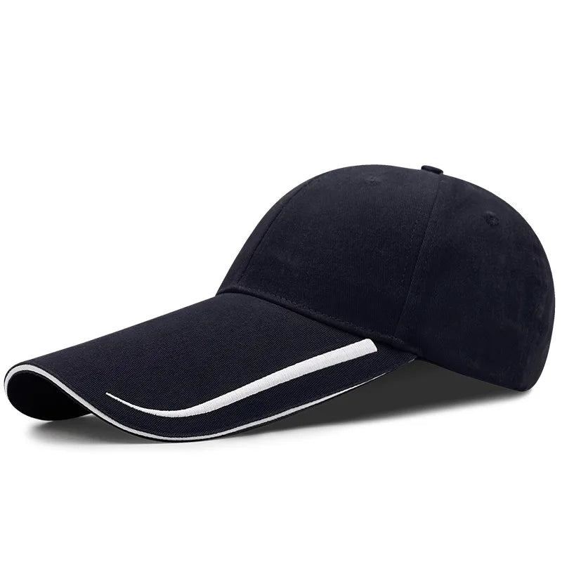 Peaked Hat Spring Summer 14cm Long Brim Sunscreen Fishing Men Women Street Sunshade Outdoor Adjustable Cotton Golf Cap Trucker