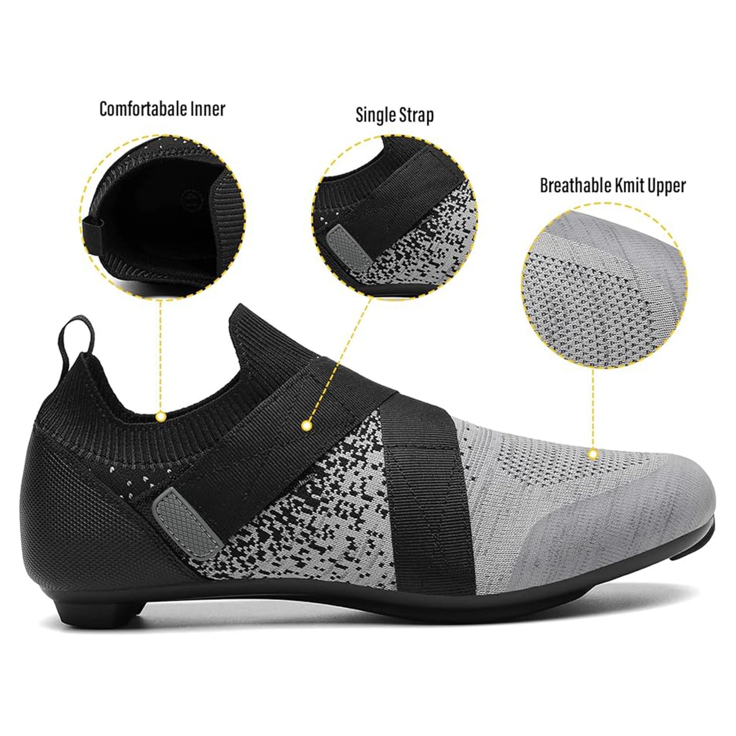 Unisex Cycling Shoes Compatible with Pelotan/SPD Indoor Road Riding Biking Bike Shoes with Delta Cleats Included for Men Women