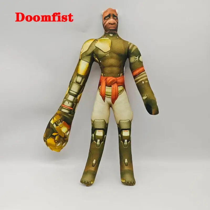 Peluche action figure anime gaming Overwatch D.Va / Doomfist / Genji / Widowmaker da 26cm, corpo flessibile con filo metallico, varie pose