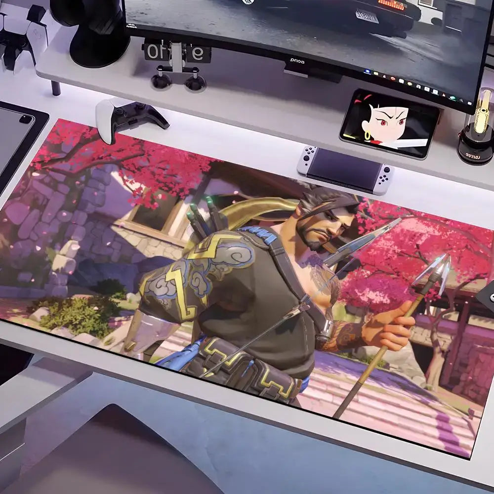 Tappetino mouse Overwatch in più misure, grande e quadrato, per computer, ufficio e gaming, tappetino da tavolo in gomma antiscivolo