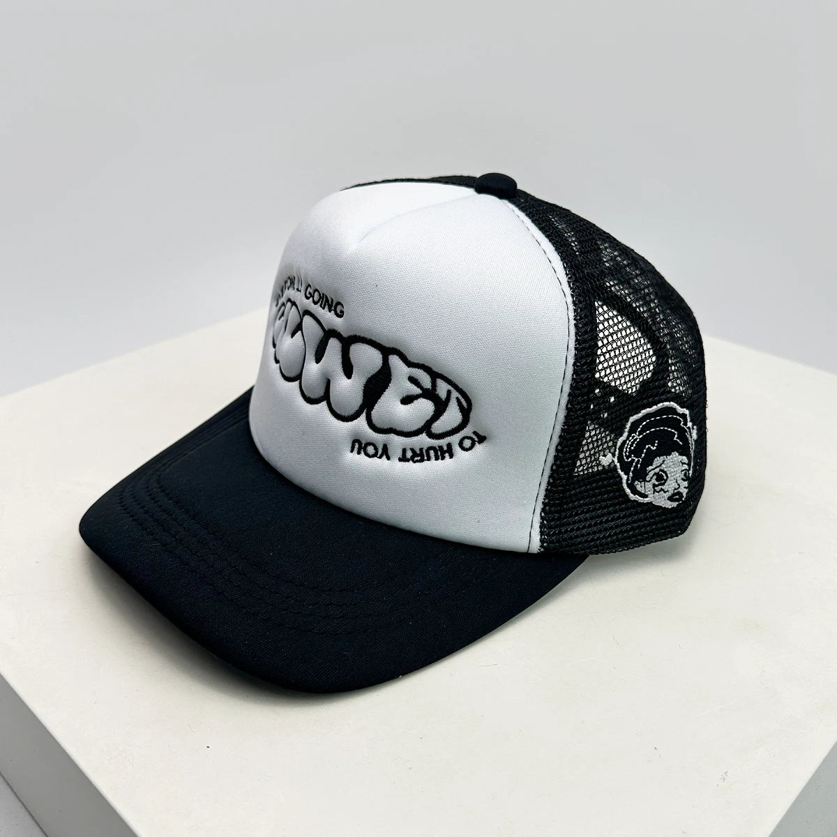 Cappelli da baseball unisex nuovi con color block, stampa lettering e ricamo, stile hip hop, rete traspirante, visiera parasole, trucker street versatili