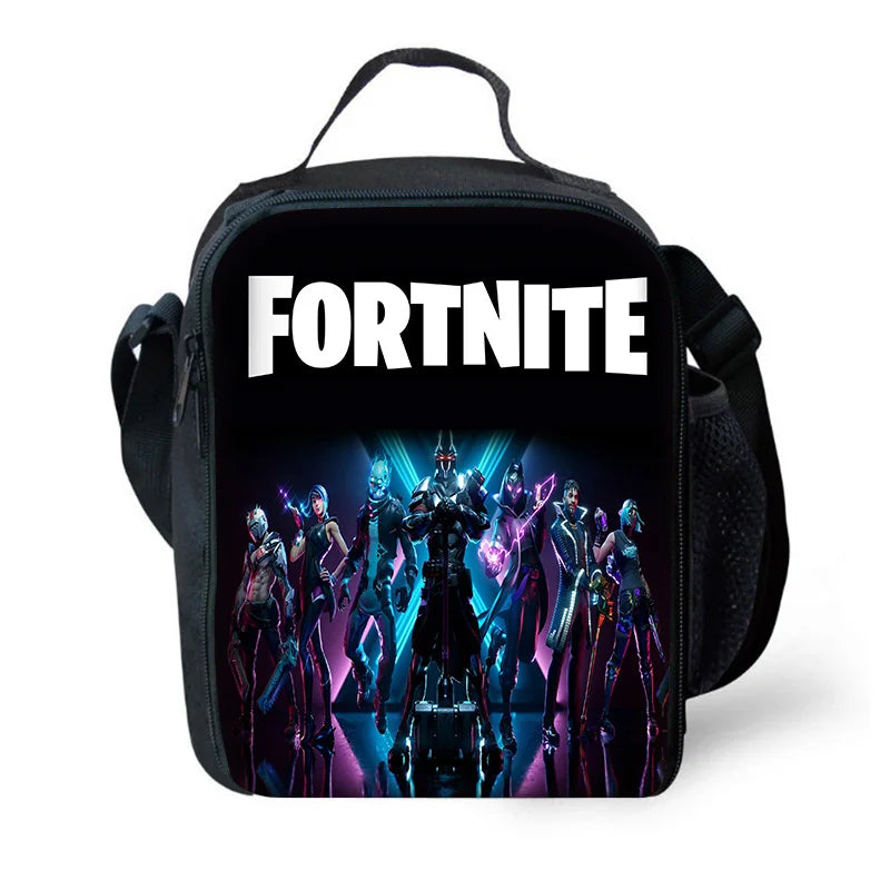 Trendiger Gaming-Schulrucksack für Kinder mit Lunchbags, Design-F-FortniteS Federmäppchen, Schultaschen für Jungen und Mädchen, ideales Geschenk