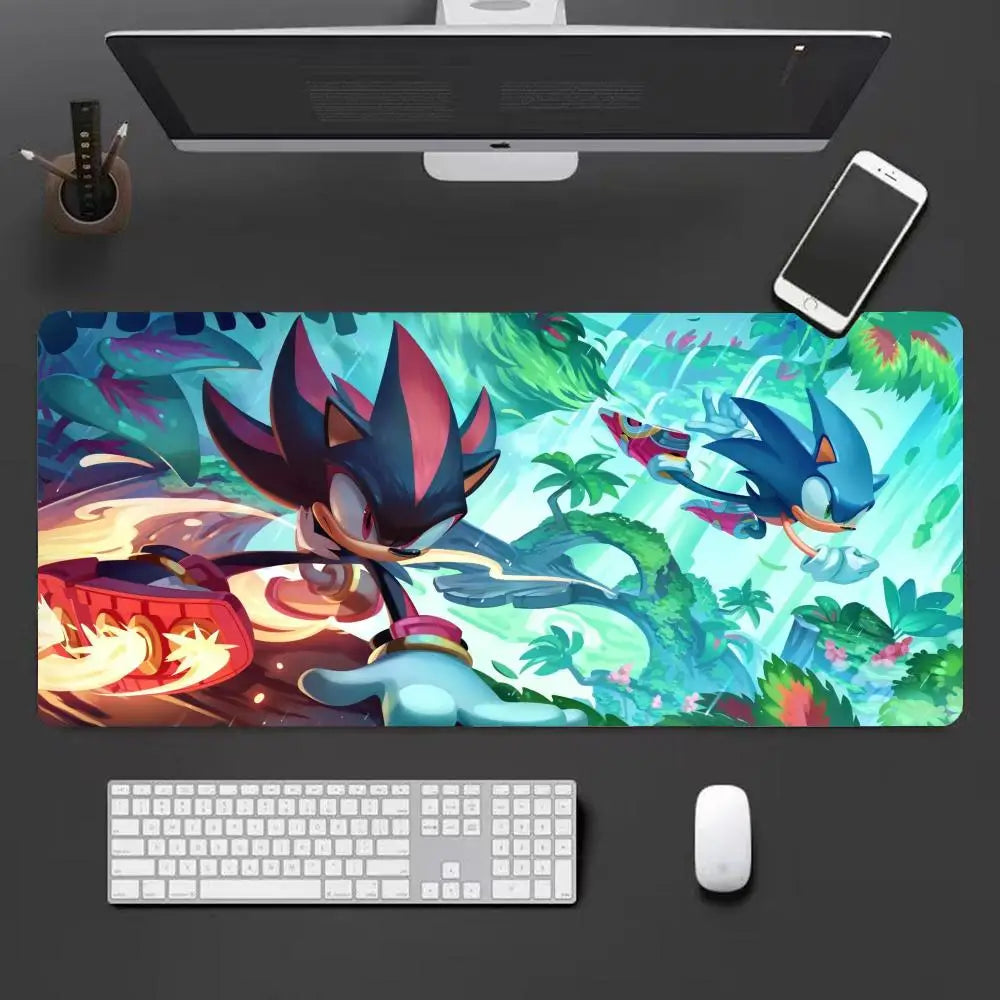 Keyboard Pad Padding Mat Anime Sonic The Hedgehog Mouse Mat Desk Mat With Pad Gaming Accessories Prime Gaming XXL HYBXXC