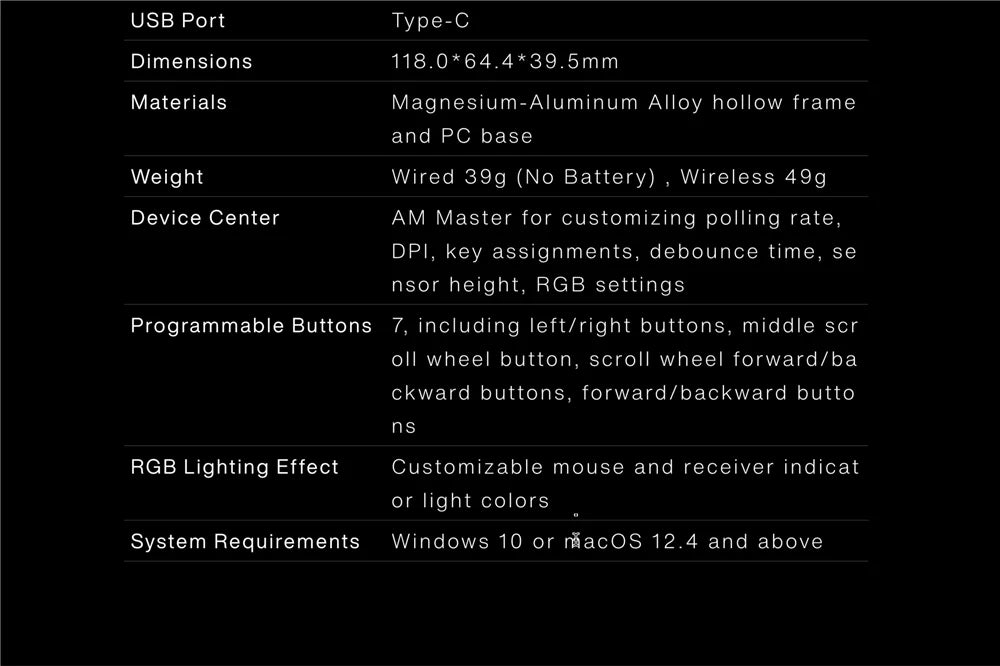 Angry Miao Infinity Gaming Wireless Mouse Hot-Swappable Metal Ultralight Hollow PAW3950 Dual 8K Wired Tri-Mode Orange