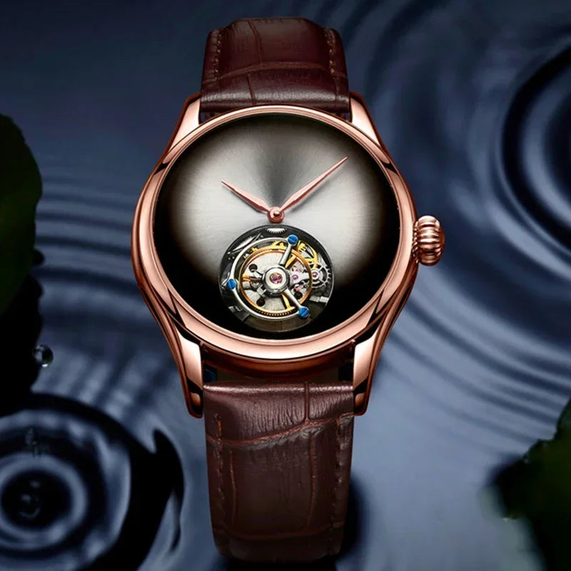 AESOP Flying Tourbillon Skeleton Watch For Men Mechanical Waterproof Mens Watches Top Brand Luxury Movement Stainless Steel 2025