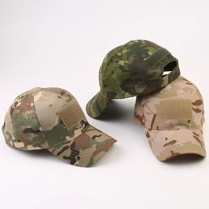 Camouflage baseball cap, outdoor sports adjustable quick-buckle sun hat, unisex