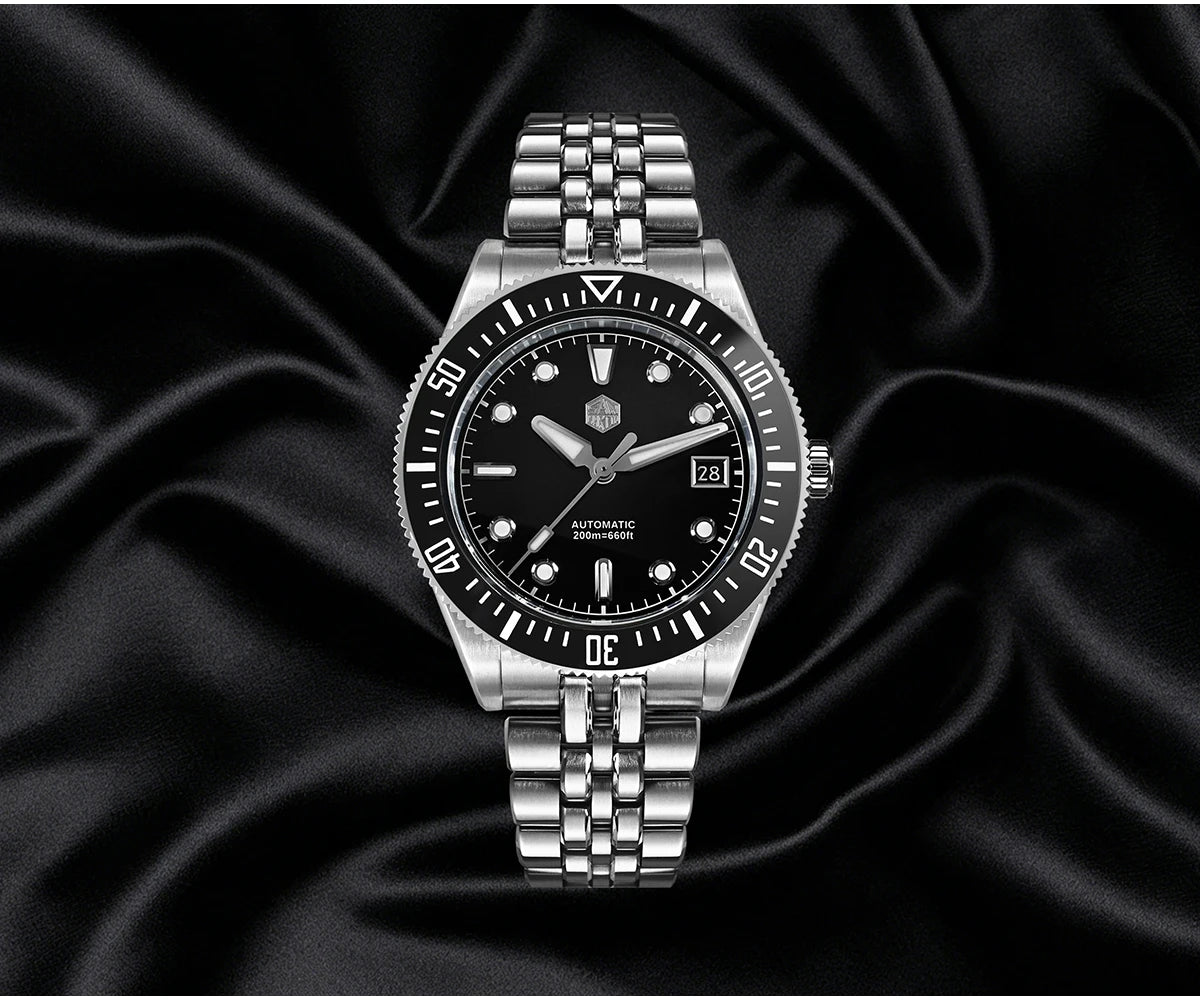 San Martin 37.5mm 40mm Classic Simple Dial Men Diver Watch Miyota 9015 Luxury Automatic Mechanical Watch Waterproof 200m SN0148