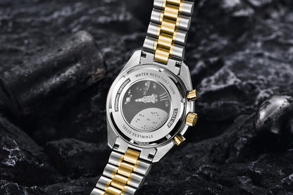 PAGANI DESIGN 2026 Neue rote Luxusuhr für Herren, Quarz-Armbanduhr mit Chronograph, automatischem Datum, wasserdicht, lokaler Versand