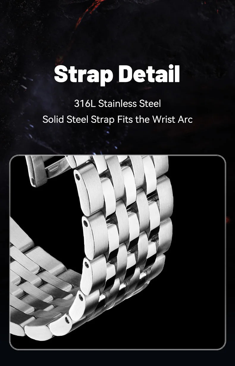 Seagull Watch 39.5mm Men's Watch 5Bar Waterproof Automatic Mechanical Watches Luminous Watches for Men 6180 Men's Watch