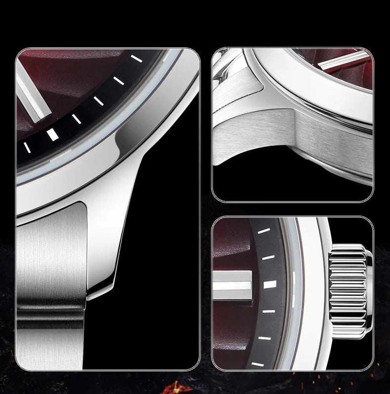 Seagull Watch 39.5mm Men's Watch 5Bar Waterproof Automatic Mechanical Watches Luminous Watches for Men 6180 Men's Watch