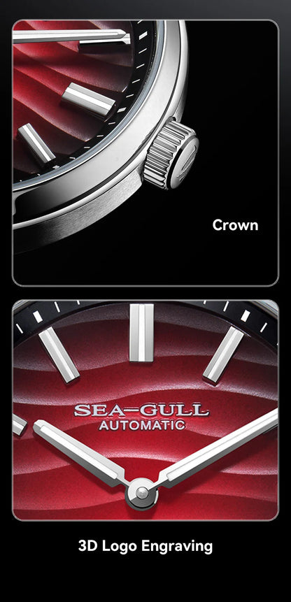 Seagull Watch 39.5mm Men's Watch 5Bar Waterproof Automatic Mechanical Watches Luminous Watches for Men 6180 Men's Watch
