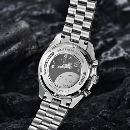 PAGANI DESIGN 2026 Neue rote Luxusuhr für Herren, Quarz-Armbanduhr mit Chronograph, automatischem Datum, wasserdicht, lokaler Versand