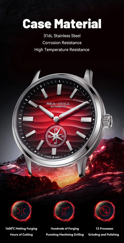 Seagull Watch 39.5mm Men's Watch 5Bar Waterproof Automatic Mechanical Watches Luminous Watches for Men 6180 Men's Watch