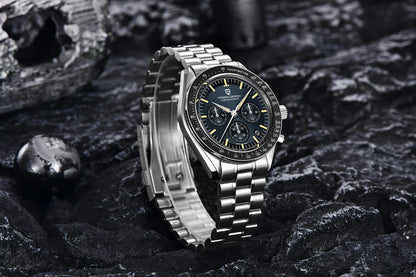 PAGANI DESIGN 2026 Neue rote Luxusuhr für Herren, Quarz-Armbanduhr mit Chronograph, automatischem Datum, wasserdicht, lokaler Versand