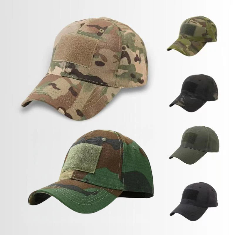 Camouflage baseball cap, outdoor sports adjustable quick-buckle sun hat, unisex