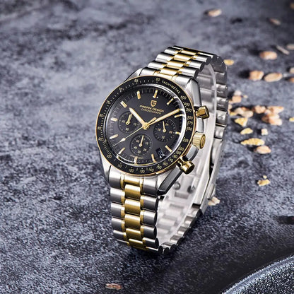 PAGANI DESIGN 2026 Neue rote Luxusuhr für Herren, Quarz-Armbanduhr mit Chronograph, automatischem Datum, wasserdicht, lokaler Versand