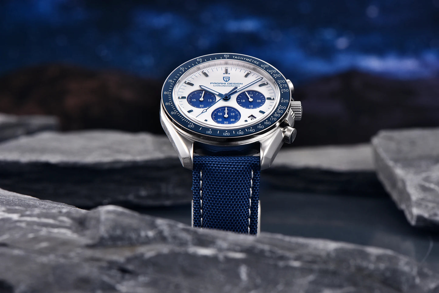 PAGANI DESIGN Planetary Series Saturn Light Tan  Quartz Watch Men Speed Chronograph AR Sapphire crystal Wristwatch Men 2026 New