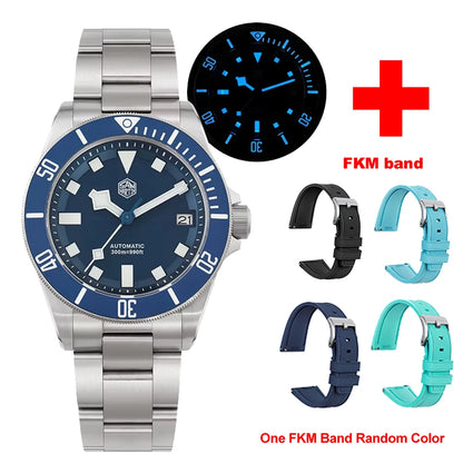  San Martin Grade5 Titanium Watch SN0121TD PT5000/ST2130 Automatic Movement Watch 300M Waterproof Adjustable Clasp Wristwatch