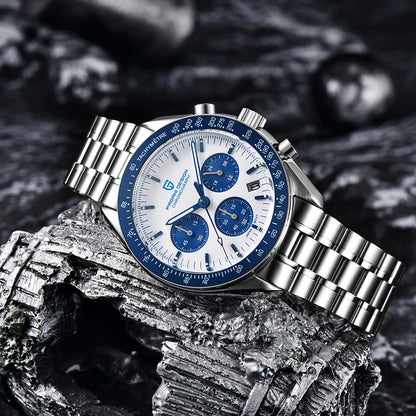PAGANI DESIGN 2026 Neue rote Luxusuhr für Herren, Quarz-Armbanduhr mit Chronograph, automatischem Datum, wasserdicht, lokaler Versand