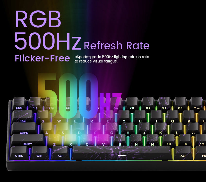Teclado mecânico Akko MonsGeek FUN60 com interruptores magnéticos 60% Gaming Keyboards Rapid Trigger 0.01mm 8K ARGB HE/TMR personalizado