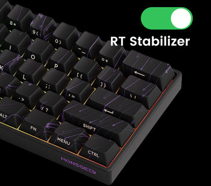 Teclado mecânico Akko MonsGeek FUN60 com interruptores magnéticos 60% Gaming Keyboards Rapid Trigger 0.01mm 8K ARGB HE/TMR personalizado