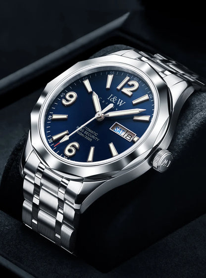 CARNIVAL Herren-Armbanduhr aus Wolfram – mechanische Luxusuhr mit NH36-Automatikwerk, wasserdicht
