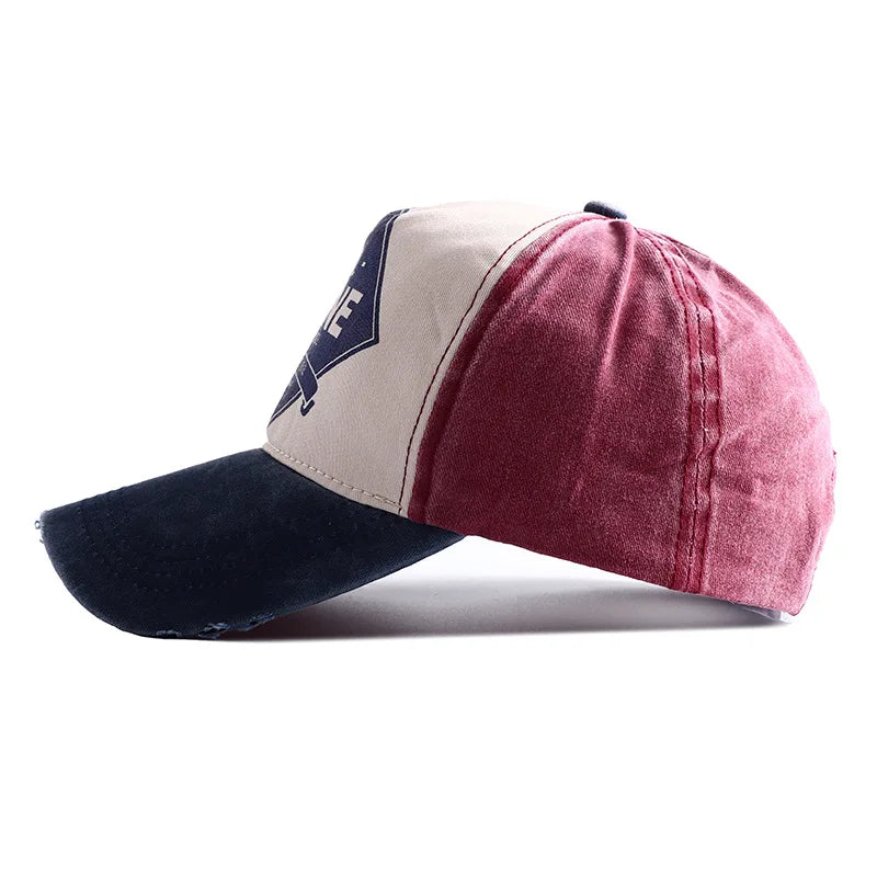 2026 New High Quality Vintage Letter Print Baseball Cap Men Women Snapback Adjustable Outdoor Hip Hop Denim Dad Hats Bone