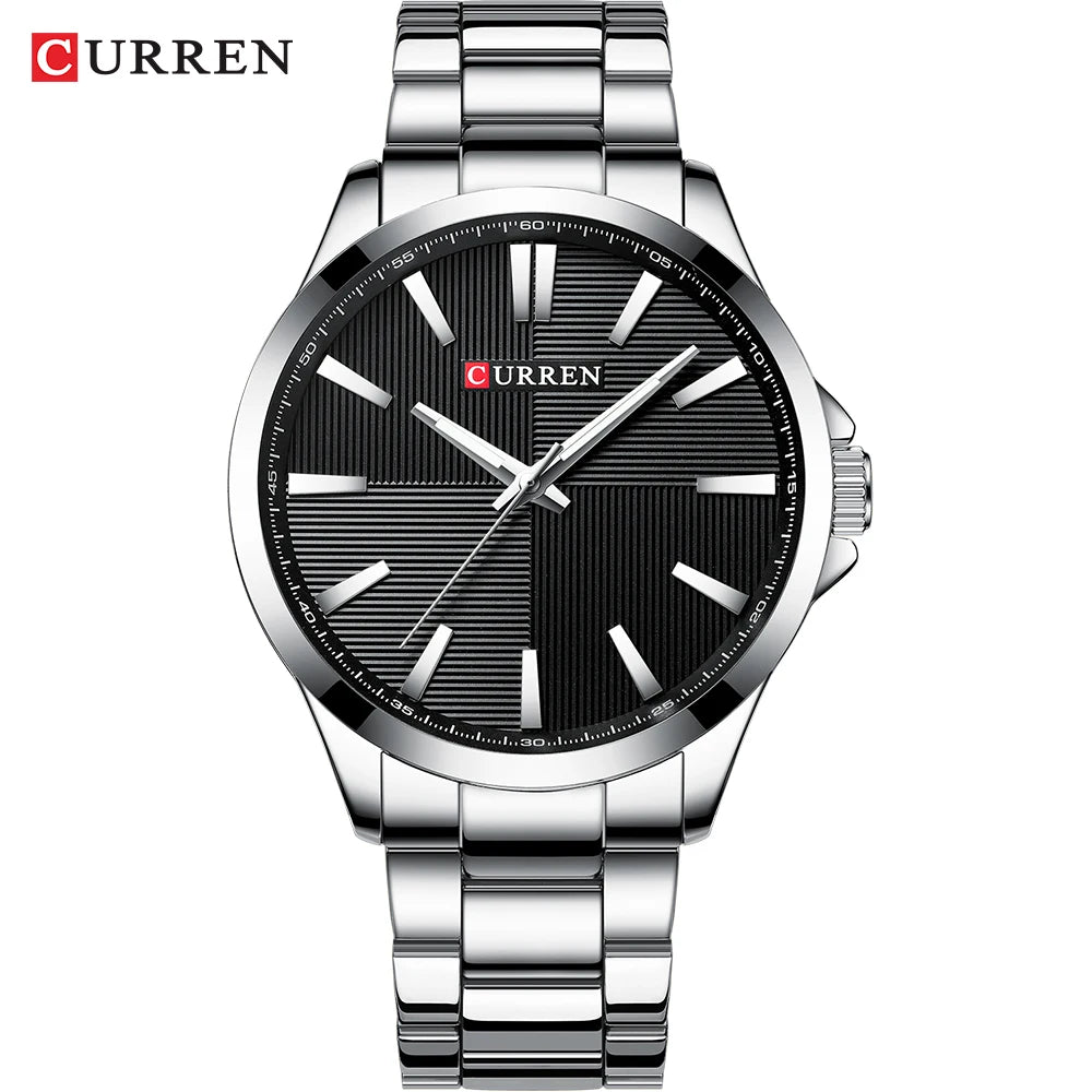 Relógio de homem CURREN – Modelo de luxo, estanque, estilo militar, em aço inoxidável – Relógio de pulso desportivo (ref. 8322)