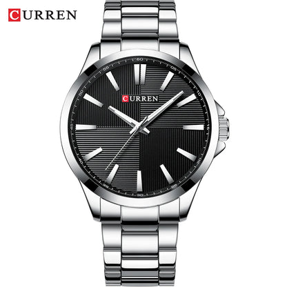Relógio de homem CURREN – Modelo de luxo, estanque, estilo militar, em aço inoxidável – Relógio de pulso desportivo (ref. 8322)