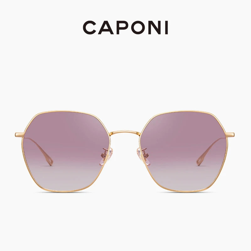 CAPONI Gradient Women's Sunglasses Polarized Fashion Brand Designer Sun Glasses Anti UV Ray Original Decorative Shades CP21015
