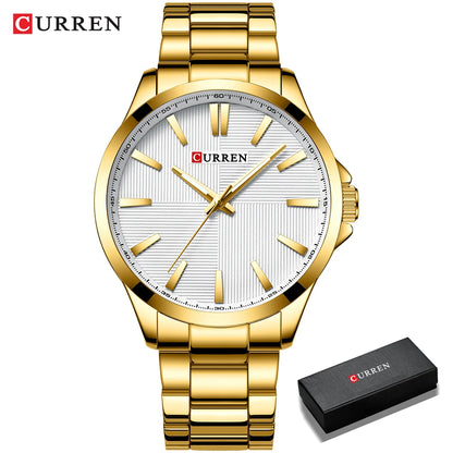 Relógio de homem CURREN – Modelo de luxo, estanque, estilo militar, em aço inoxidável – Relógio de pulso desportivo (ref. 8322)