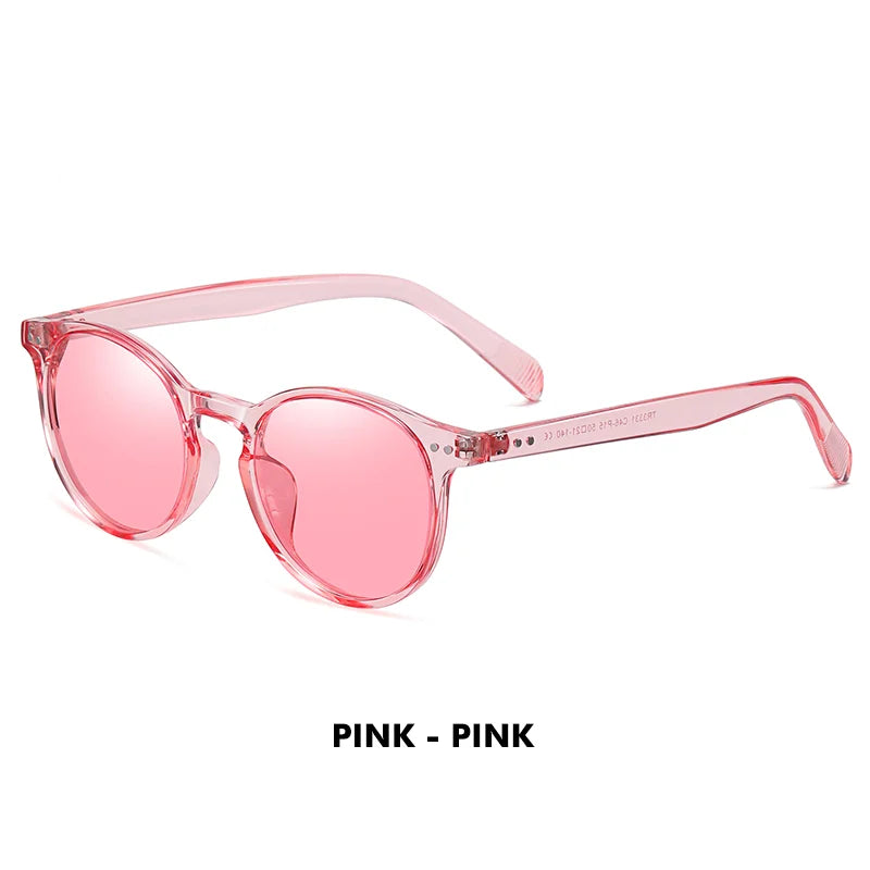 LM Retro runde solbriller til kvinder og mænd, ultralette TR90, polariserede, unisex, kørselsbriller, vintage solbriller, UV400, Gafas De Sol