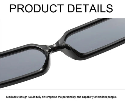 Rectangle Fashion Sunglasses Man Hip Hop Vintage Designer Black Shades Sun Glasses Small Frame Personality Oculos De Sol